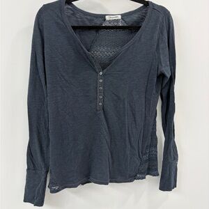 Aeropostale Button Long Sleeve Top - Medium